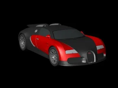 Bugatti Veyron Low-poly 3D model
