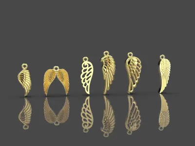Feather Pendant Collection 3D print model