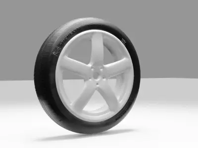 Car Wheel Tire Michelin primacy4 Disk Dezent TY Low-poly 3D model