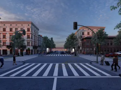 Street building Lumion 3D model