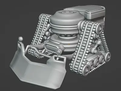 RobotBulldozer Low-poly 3D model