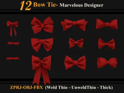 12 Bow Tie Vol 01 3D model