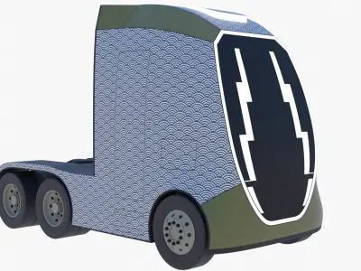 Future semitruck X PBR 3D model