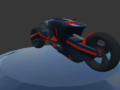 Sci-fi UV bike  Low-poly 3D model