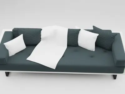 Reclaimed Wood Sofa Low-poly 3D model