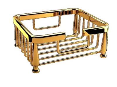 Hotel Square Wire Soap Dish Set Ustu 3D model