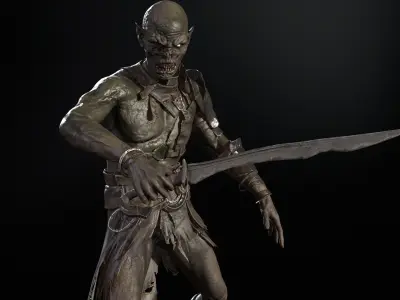 SkinnyOrc 6 Low-poly 3D model