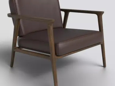 Zio Lounge Chair Low-poly 3D model