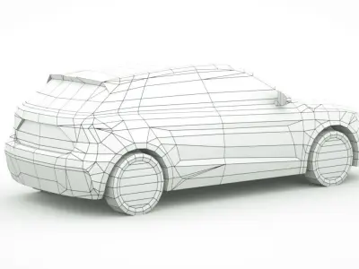 Audi A1 2020 Low-poly 3D model