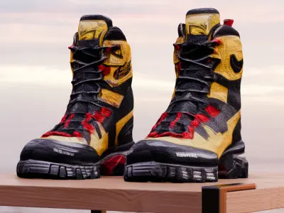 Mountain Trekking Boots Free low-poly 3D model