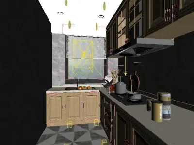 Modern Kitchen Design 3D model
