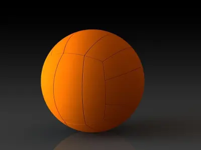 Volleyball ball with skull Free 3D model