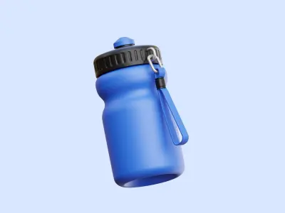 Sport Bottle Illustration Low-poly 3D model