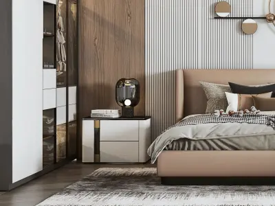 Modern villa decoration bedroom Home 3D model