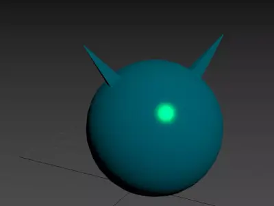 Demonball ball with horns 3D model