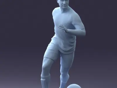 000184 Soccer Player with Ball 0912 3dp 3D print model