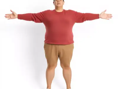 Casual Outfit Red Sweater model pack Low-poly 3D model