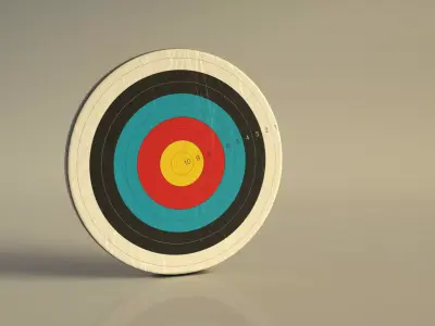 SPORT---ARCHERY---Target archery target and wooden target Free low-poly 3D model