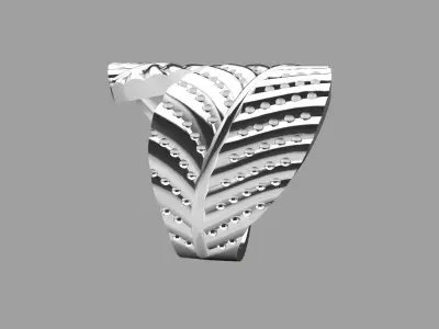 leaf ring 3D print model