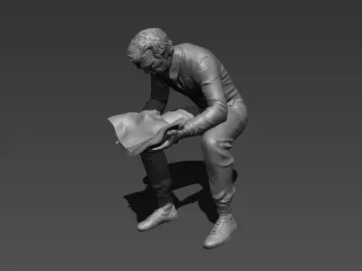 Steve McQueen Le mans 3D print model