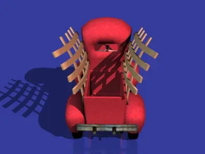 Farm Truck Cartoon Car 3D model