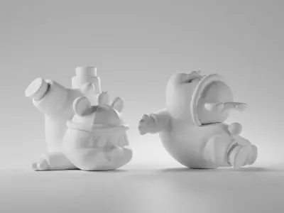 Original cute wombat book stand 3D print model