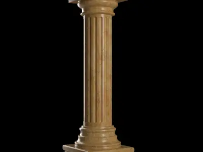 Pillar01 marble column 3D model