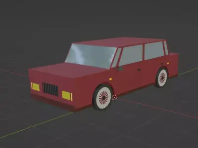Simple Car Low-poly 3D model