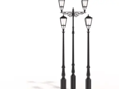 Cast iron street lamps 2 3D model