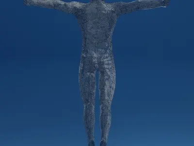 Ornamental sculpture Low-poly 3D model