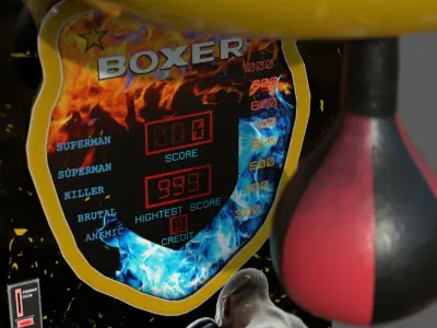 BOXER ARCADE MACHINE 3D model