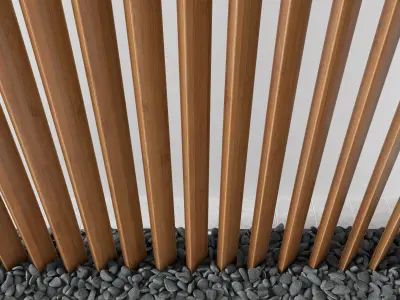 Board wall fundament pebble 3D model