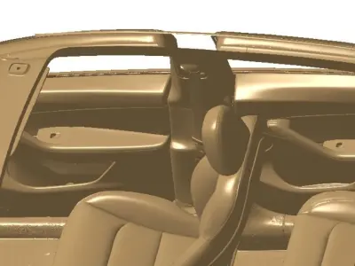 Tesla Model Y AWD 2022 Interior 3d scan model 3D model