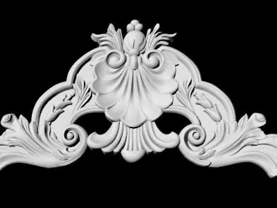 Central decor ornament for furniture 3D model 915