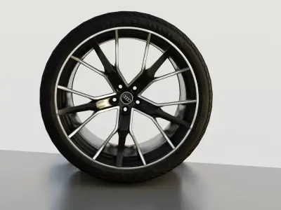 2019 audi s7 wheel and tire 3D model