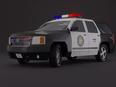 Police 4x4 Vehicle Low-poly 3D Model 3D model