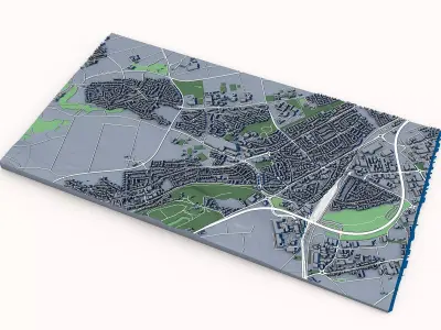 Hurth Town Germany Rhine Erft District Architecture  3D model