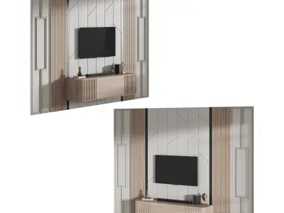 Modern TV Wall 022 3D model