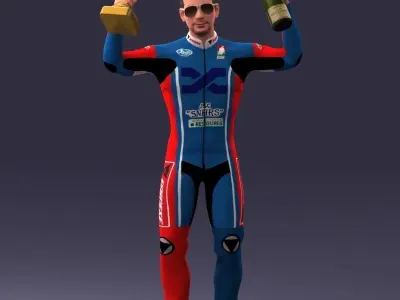 000169 Racing Champion Victory Pose 0808 3dp 3D print model