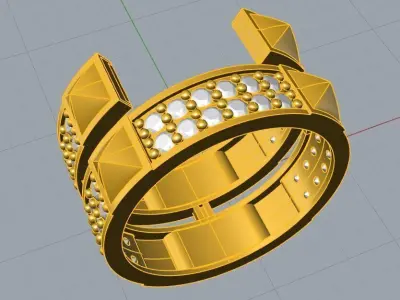 Twin Ring 3D print model