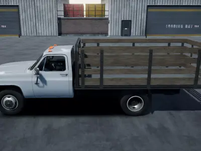 Stack farmer pickup truck unity asset Low-poly 3D model