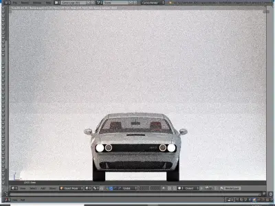 Dodge Challenger srt hillcat 2015 obj 3ds blender and fbx Low-poly 3D model