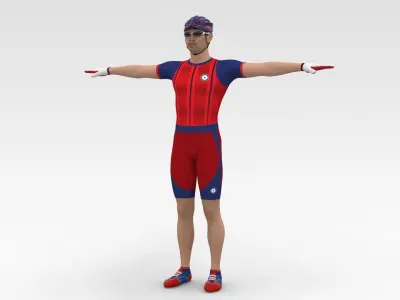 Cyclist 06 3D model