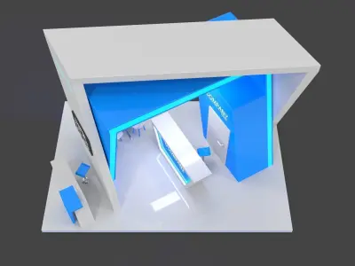 Exhibition Stand 2 Low-poly 3D model