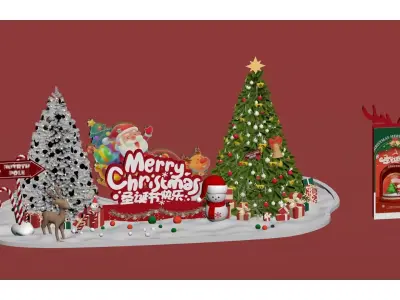 Christmas-themed Scenes 3D model