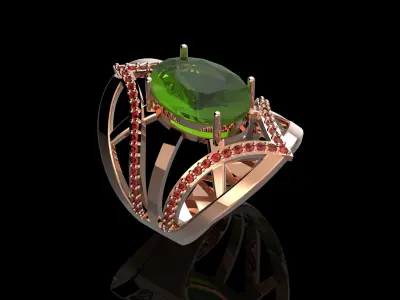 Modern Ring 3D print model 2