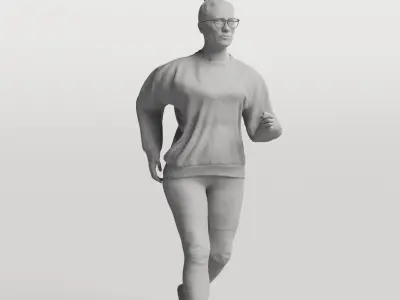 Humano Running Woman 0806 3D model
