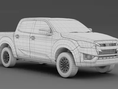 isuzu dmax 2020  cab4 Low-poly 3D model