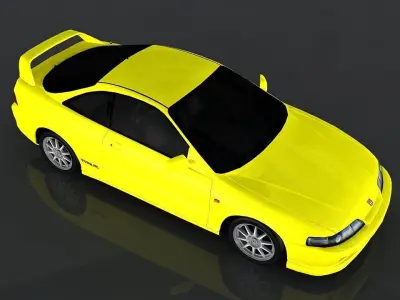 Honda Integra 2000 Low-poly 3D model