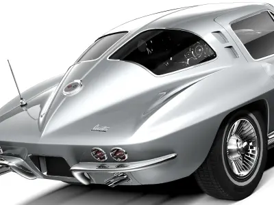 Chevrolet Corvette C2 1963 LowPoly 3D model